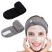 Whaline Spa Facial Headband Make Up Wrap Head Terry Cloth Headband Adjustable Towel for Face Washing Shower Facial Mask 2 Pieces (Gray Black)