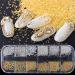 2 Boxes Gold Silver Nail Art Pearls Beads & Rhinestones for DIY Manicure & Jewelry - Buy Online on GoSupps.com