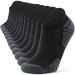 Tanstc sneaker socks men 43-46 39-42 35-38 47-50 breathable sports sock cotton short running socks padded 6 pair 43-46 black gray