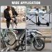 Nikyjm e-Scooter & Bicycle Lock Chain - Durable Castle Handschell Lock with Portable Bag - Secure Black Bike Lock for International Shipping - Buy Online on GoSupps.com