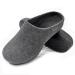 HIDARCH Orthotic Slippers With Arch Support For Men And Women For Plantar Fasciitis Pain Relief Comfortable Orthopedic Clog with Non-Slip on House Shoes 12 wide men/14 wide women Dark Gray