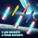 Fosuboo Toys Rocket - Outdoor Air Pressure Games for Kids | Fun Garden Gifts for Young Girls | 3 LED & 3 Foam Rockets - Buy Online on GoSupps.com