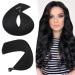 Silk-co Nano Ring Hair Extensions 1g/s Pre Bonded 50g Nano Tip Bondings 100% Real Remy Human Hai 50 Strands 1g/s #01 Jet Black 20 Inch