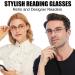 Buy AQWANO 4 Pack Blue Light Blocking Computer Reading Glasses - Lightweight TR90 Flexible Frame UV Protection for Men & Women +2.0 x - Buy Online on GoSupps.com