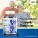 Organic Blueberry Flavored 5-HTP Gummies - Stress Relief & Mood Support Supplement with Melatonin and Serotonin Booster - 200mg 60 Chews - Buy Online on GoSupps.com