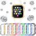 8 Pieces Watch Case Watch Band Compatible with iWatch Series 6/5/4/SE Bling Diamond Bumper with Rhinestones Cover Watch Protector Plated Hard Frame Accessories for Women Girls 8 Colors (44 mm)