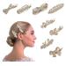 8 Pcs Rhinestone Alligator Hair Clips for Girls Pearl Crystal Hair Pins Wedding Hair Accessories for Women White
