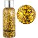 Gireatick Body Gel Glitter Set - Silver & Gold Holographic Chunky Glitter for Face, Body, Hair, Nails - 3 Boxes - Buy Online on GoSupps.com