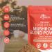 Organic 4-in-1 Mushroom Powder Blend for Immune Boost & Brain Support - Reishi, Lion's Mane, Cordyceps, Chaga Supplement Extract Complex - Buy Online on GoSupps.com