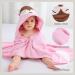 COOKY.D Bamboo Hooded Baby Bath Towel | Toddler Wearable Blanket | Large Size Animal Bathrobe | Pink Fox Design | 75x100cm - Buy Online on GoSupps.com