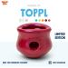 West Paw Zogoflex Holiday Toppl Delicher Dontra Dog Toy Puzzle - Interactive Dog Toy for Moderate Chewers - Durable Treat Dispenser in Ruby Red - Buy Online on GoSupps.com