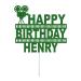 Personalize Pro Film Camera And Reel Themed Cake Topper | Custom Any Name Glitter Cake Topper | Film Camera Theme Party Movie Lover Birthday Cake Decorative | Green