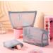 3-Piece Grey Mesh Cosmetic Bag Set | Zipper Pouches for Travel & Office - 3 Sizes - Buy Online on GoSupps.com