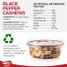 Tropgo Roasted Salted black pepper cashews - Healthy Flavoured Nuts in a Resealable and Recyclable Tub - Vegan Snack Made in Fibre and Protein Rich Caju Nuts - Guilt Free Snack for all Ages (125G) - Buy Online on GoSupps.com