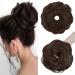 S-Noilite hair pieces for women hair scrunchies thick messy bun hair bun updo Chignons ponytail extenions - Medium Light Brown 8