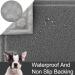 Urdogsl 24x36 Pet Feeding Mat for Dogs & Cats | Waterproof & Slip-Resistant Dog Dish Mat | Easy-Clean, Flexible Mat for Food & Water Bowls - Gray - Buy Online on GoSupps.com