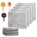 Double Stainless Steel Scrubber Pads Multipurpose Wire Dishwashing Rags for Wet and Dry Non-Scratch Scrubbing Wire Dishwashing Rags Durable Kitchen Scrub Cloth (5pcs)