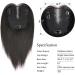 Mofasal 10 Inch Human Hair Topper for Thinning Hair Women - Near Black (1B#) - Real Hair Topper UK - Buy Online on GoSupps.com
