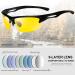 Kanastal Polarized Cycling Sunglasses for Men & Women - Ultra Light UV Protection Sports Glasses - D-Yellow Outdoor Eyewear - Buy Online on GoSupps.com