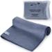 Microfiber Hair Towel Wrap for Women - Large Rectangle (27x40 Inches). Anti-Frizz Hair Towel with Elastic Band for Long Curly Thick Hair - Includes Reusable Carry Bag (Grey)