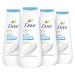 Dove Body Wash Gentle Exfoliating With Sea Minerals 4 Count Instantly Reveals Visibly Smoother Skin Cleanser That Effectively Washes Away Bacteria While Nourishing Your Skin 20 o Fragranced 4/20 Ounce