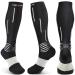 NEENCA compression stockings (20-30mmhg) medical compression socks women & men support stockings to relax injuries & pain relief sports protection running sports flight-1 pair of L black and white