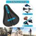 Geronmine Gel Bike Seat Cover - Comfortable Padded Bicycle Saddle Cushion for Men & Women - Ideal for Spin, Indoor & Outdoor Cycling - Black - Buy Online on GoSupps.com