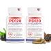 PD120 Natural Blood Pressure Support Supplement: 8-in-1 Formula with Black Odorless Garlic High-Absorption CoQ10 (Pack of 2)