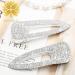 KANPRINCESS 3.3Inch Rhinestones Hair Clips - Silver Hair Accessories for Women, Girls - Perfect for Bridal, Wedding, Prom Parties - 2PCS - Buy Online on GoSupps.com