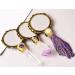 AMOYSTONE Purple Handheld Mini Makeup Mirror with Plated Tourmaline Handle - Decorative Gift for Mom - Buy Online on GoSupps.com