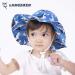 LANGZHEN Beach Sun Protection Hat for Baby Girls - Adjustable Toddler Kids Hat with Wide Brim & Chin Strap, Black Shark-Blue, 1-2 Years - Buy Online on GoSupps.com