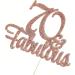 Tenhaisi Glittery Rose Gold 70 Fabulous Cake Topper Happy 70th Fabulous Anniversary and Birthday Party Supplies Cake Topper For 70 Fabulous Birthday - Buy Online on GoSupps.com