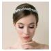 SWEETV Silver Wedding Headpieces for Bride Handmade Bridal Headband with Rhinestones Hair Accessories Hair Vine for Women