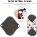 Heallily Ladies 5pcs Charcoal Menstruation Pads - Sanita Panty Liners for Regular to Heavy Flow | Eco-Friendly Cloth Pads - Buy Online on GoSupps.com