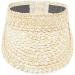 Straw Visor Hat for Women and Men - Unisex Gardening Cap (4.5 x 22 in) Beige - Buy Online on GoSupps.com