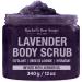 Lavender Sea Salt Body Scrub - Exfoliating Scrub with Shea Butter and Aloe Vera - Lavender Scrubs - 340g / 12oz