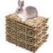 12 Pack Woven Grass Mat Rabbit Natural Straw Woven Bed Mat Woven Hay Rabbit Bedding Cage Liner Chewable Beds Resting Mats Toys for Guinea Bunny Hamster 11x8 Inch - Buy Online on GoSupps.com