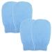 Sibba 2 Pairs Exfoliating Gloves Exfoliating Mitt Body Scrubber for Removing Dirt and Dead Skin Body Exfoliator for Shower Bath Tan Removal Keratosis Pilaris (Blue)