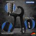 Kimatra 2-Part Handle Force Train Pack | 5kg to 60kg Hand Trainer Set for Fingers Hands & Forearms | Integrated Counting Function - Black - Buy Online on GoSupps.com