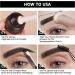 Anglicolor Eyebrow Tint Stamp Kit & Stencil Set | Waterproof Pomade for Long Lasting Brows | Double Ended Brush | (06 Jet Black) - Buy Online on GoSupps.com