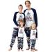 PATPAT Family Matching Christmas Pajamas Tree Snowflake and Letters Print Sleepwear Long-sleeve Pajamas Sets Family Xmas Outfits Kids 4-5 Years Blue