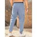 Elegancity Mens Cargo Jogger Trousers Work Pants Regular Fit Drawstring Sweatpants Sports Bottoms with Pockets - 32 A Sky Blue - Buy Online on GoSupps.com