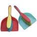 Home Essential 2 Packs - Junior Kids Mini Size (5.88'' x 10.25'') Heavy Duty Dustpan with Hand Brush for Sweeping and Cleaning of Kitchen Office Table-top Car