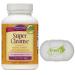 Nature's Secret Super Cleanse Extra Strength Toxin Detox & Gentle Elimination Total Body Cleanse Digestive & Colon Health Support 100 Tablets with a Pill Case