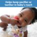 Dr. Brown's Baby Lovey Sloth Pacifier Holder & Teether Clip with HappyPaci - 100% Silicone, 0-12m - Buy Online on GoSupps.com