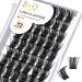 Cluster lashes 72 Clusters B&Q Lash Clusters D Curl Individual Cluster Lashes Natural Eyelash Clusters DIY Lash Extensions Soft Fluffy Cluster Eyelash Extensions (UK-FD-B07-D-12) D-12 mm B 07