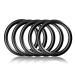 O-Ring made of steel L 5 Set DIY dog leash/dog neck band non-rusting ideal with Paracord 550 welded color: black matt 5 pieces black 32mm inside
