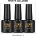 PEACECOLOR 3 x 7ml Gel Polish Gel No Wipe Top Coat Shine Finish and Long Lasting Soak Off UV Nail Lamp Gel A4 - Buy Online on GoSupps.com