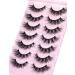 False Lashes Natural Look Wispy Lashes That Look Like Extensions Fluffy Cat Eye Lashes Lashes Fluffy D Curl Strip Fake Eyelashes Pack by Goddvenus Strip Lashes - Buy Online on GoSupps.com