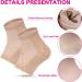 Xaena 3 Pairs of Moisturising Socks Gel Heel Socks Soft Ventilating Gel Heel Socks Open Toe Socks for Dry Hard Cracked Skin Moisturising Day Night Care Skin (Skin) - Buy Online on GoSupps.com